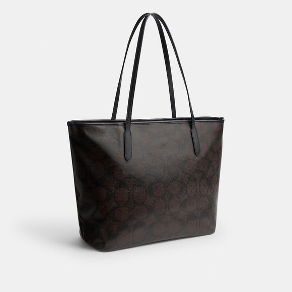 Large City Tote Bag In Maxi Signature Canvas - Picture 3 of 3